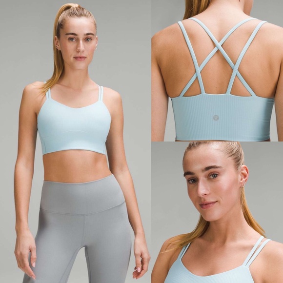 lululemon athletica Other - Lululemon Like a Cloud Ribbed Longline Bra *Light Support, B/C Cup! Sea Frost
